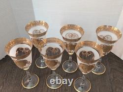 VTG Bohemia Crystal White Wine Glasses Angela Series 6oz 8.5in SET OF 6