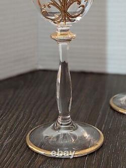 VTG Bohemia Crystal White Wine Glasses Angela Series 6oz 8.5in SET OF 6