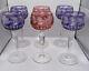 VTG Etched Cordial Traube By Nachtmann 5 Crystal Wine Glasses Set Of 6