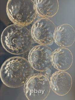 VTG Lot of 10 Tiffin-Franciscan Manchester Wine Glasses/Champaign Crystal Clear