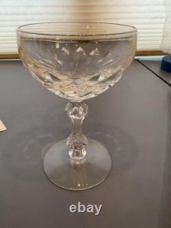 VTG Lot of 10 Tiffin-Franciscan Manchester Wine Glasses/Champaign Crystal Clear