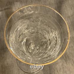 VTG Lot of 2 Waterford Crystal Etched Charlemont Pattern Vine Glasses 7-7/8Tall