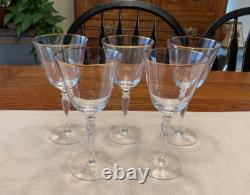 VTG Sasaki Hand Blown Crystal Wine Glasses in Renaissance Gold Pattern (5)