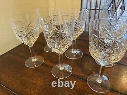 VTG Set Of 6 Cut Crystal Wine Glasses OWIS STAR 1985. From The USSR BEAUTIFUL