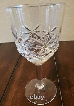 VTG Set Of 6 Cut Crystal Wine Glasses OWIS STAR 1985. From The USSR BEAUTIFUL