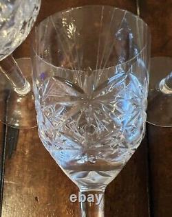 VTG Set Of 6 Cut Crystal Wine Glasses OWIS STAR 1985. From The USSR BEAUTIFUL