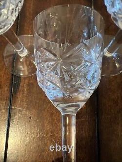 VTG Set Of 6 Cut Crystal Wine Glasses OWIS STAR 1985. From The USSR BEAUTIFUL