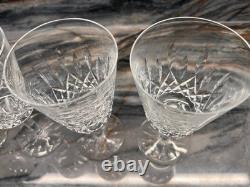 VTG WATERFORD CRYSTAL Lismore 6-7/8 Water Goblets Wine Glasses 8 Oz Set Of 4