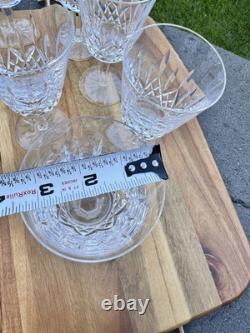 VTG WATERFORD CRYSTAL Lismore 6-7/8 Water Goblets Wine Glasses 8 Oz Set Of 6