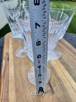 VTG WATERFORD CRYSTAL Lismore 6-7/8 Water Goblets Wine Glasses 8 Oz Set Of 6