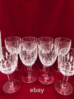 VTG WATERFORD KILDARE Wine Glasses 6 7/8 water goblets Old Mark Set of 8