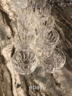 VTG WATERFORD KILDARE Wine Glasses 6 7/8 water goblets Old Mark Set of 8