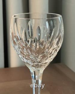 VTG Waterford 8 Ballymore Claret/White Wine Glasses 7 Ireland Diamond Wedge Cut