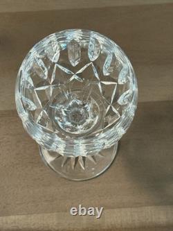 VTG Waterford 8 Ballymore Claret/White Wine Glasses 7 Ireland Diamond Wedge Cut