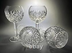 VTG Waterford Crystal Pallas Balloon Wine Goblet Glass Globe Set of 4 Mint