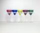 Val St Lambert, 5-Piece Cut-to-Clear Bohemian Crystal Roemer Wine Glasses 7 3/8