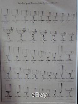 Val St. Lambert Antique 6 Glasses Wine Crystal Size 1906 Stem Balloon L'air