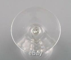 Val St. Lambert, Belgium. 15 white wine glasses in clear crystal glass