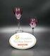 Val St Lambert GEVAERT TCPL 2 Violet Purple Roemer Wine Glasses EXCELLENT