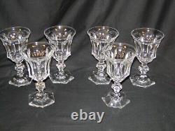 Val St. Lambert Metternich Crystal Wine Glasses Set Of 6