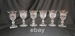 Val St. Lambert Metternich Crystal Wine Glasses Set Of 6