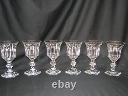 Val St. Lambert Metternich Crystal Wine Glasses Set Of 6