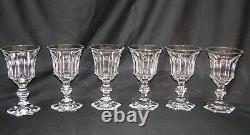 Val St. Lambert Metternich Crystal Wine Glasses Set Of 6