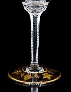 Val St Lambert Pampre D'Or Water Wine Goblet Glasses Set of 6 Belgium Crystal