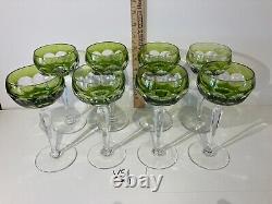 Val St Lambert set of 8 wine glasses