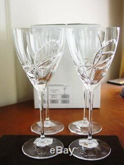 Vera Wang Wedgwood LOVE KNOTS Wine Glasses Goblets Crystal SET / 4 NEW / BOX