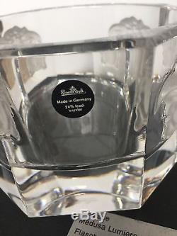 Versace Medusa Wine Bottle Coaster and Stopper Set by Rosenthal Lumiere Crystal