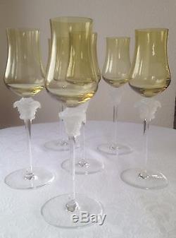 Versace Rosenthal Medusa Lumiere Crystal Grappa Tulip Glass Wine lot of 2