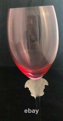 Versace Rosenthal Medusa Stemware Lumiere 4 Crystal Wine Glasses Multi Color