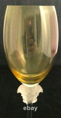 Versace Rosenthal Medusa Stemware Lumiere 4 Crystal Wine Glasses Multi Color