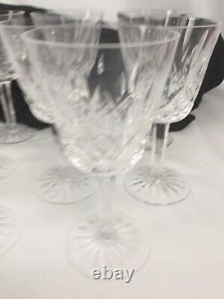 Very Nice 11 Waterford Lismore Crystal Glasses Claret Wine Goblets 5 7/8