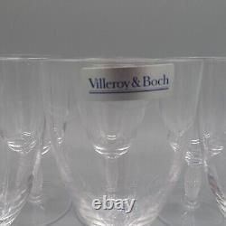 Villeroy & Boch Francesca Set of 6 crystal water goblet wine Glasses