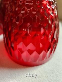 Villeroy & Boch (Set of 8) Boston Red Crystal Glass Goblets Water Wine 5 5/8