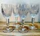 Vintage 6 1/2 Waterford Crystal Colleen Tall Stem Claret Wine Glasses Set of 4