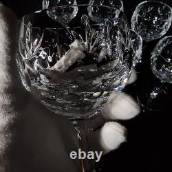 Vintage 7 Gorham Bamberg Crystal Claret Wine Glasses 6 1/4 Tall & 2 3/4 Wide