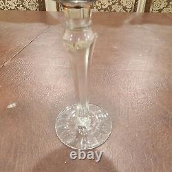 Vintage AJKA CRYSTAL WINE GLASSES COLOR CUT TO ClEAR Set Of 5 (2 Cobalt 3 Red)