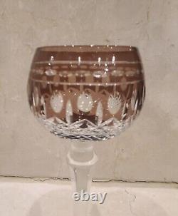 Vintage AJKA CRYSTAL WINE GLASSES7.5 Inches tall Cafe CUT TO CLEAR Set Of 4