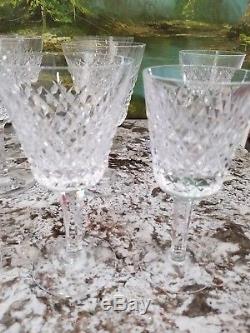 Vintage Alana waterford crystal wine glasses marked