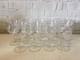 Vintage Antique Set of 14 Crystal Wine Glasses / Goblets with Floral Decoration