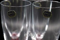 Vintage Bohemia Crystal Wine Glasses with Original Box Set of 4