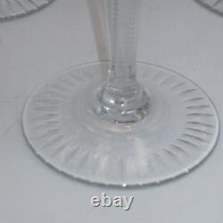 Vintage Bohemian Cut-to-clear Multicolor Hock Wine Glasses Set Of 8