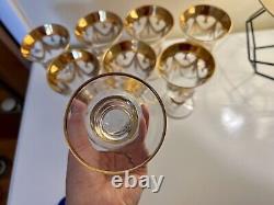 Vintage Design Interglass Italian Crystal Wine Glasses, 24kt (8)