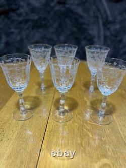 Vintage Fostoria Crystal Wine Glasses (set Of 6)