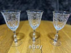Vintage Fostoria Crystal Wine Glasses (set Of 6)