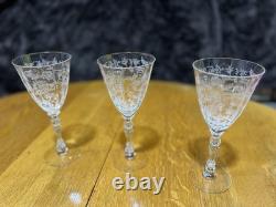 Vintage Fostoria Crystal Wine Glasses (set Of 6)