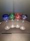 Vintage Godinger Dynasty Bohemian Cut Crytal Hock Wine Glasses Set Of 4. Nice